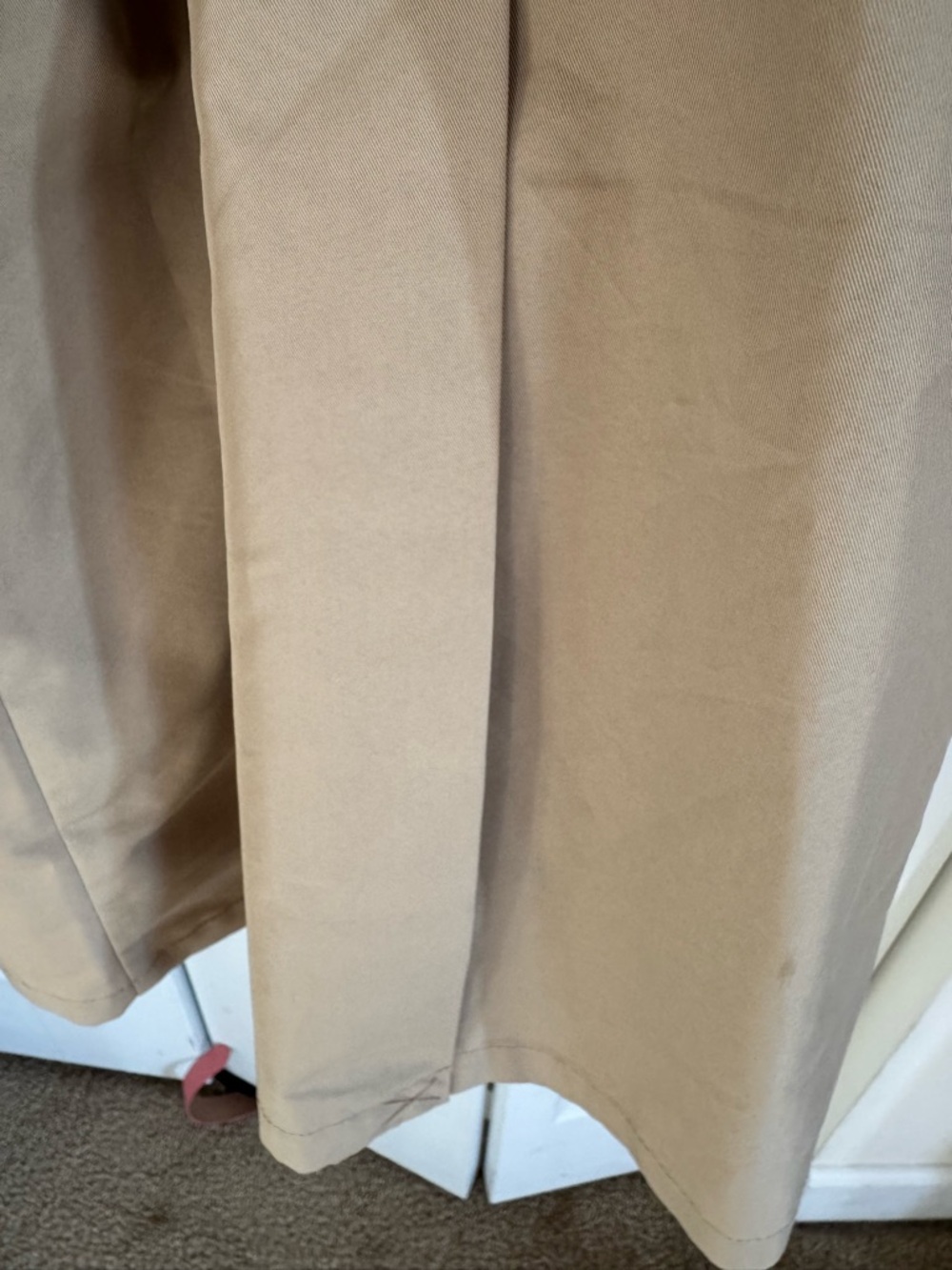 GAP Khaki Double-Breasted Trench Coat with Belt - Picture 14 of 16